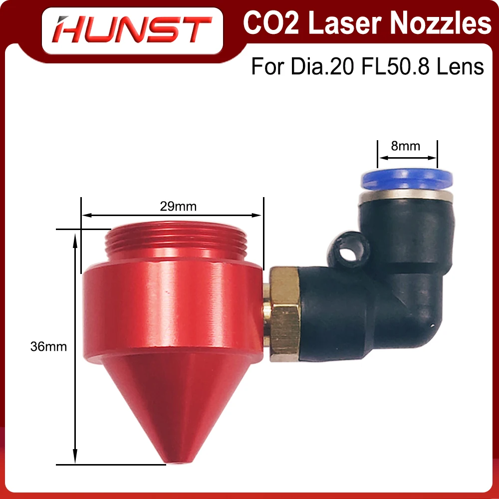 HUNST Laser Air Nozzle for Diameter 20mm FL50.8mm Lens for Laser Head at CO2 Cutting and Engraving Machine laser air assist pump