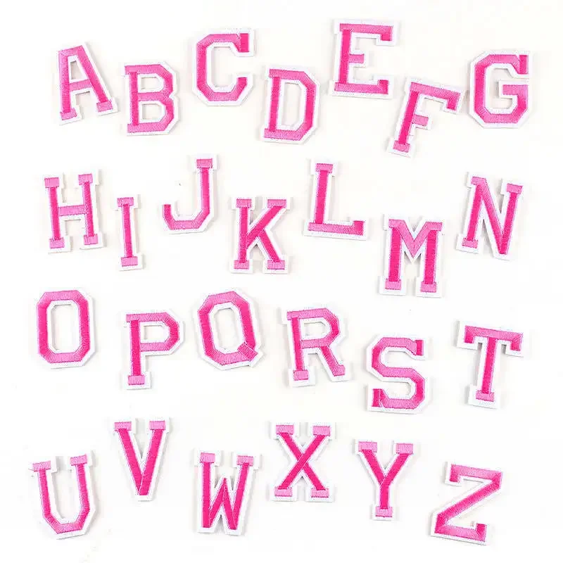 26 PCS Colorful Alphabet Embroidered Iron-On Letter Patches - Fabric Applique Sewing Supplies