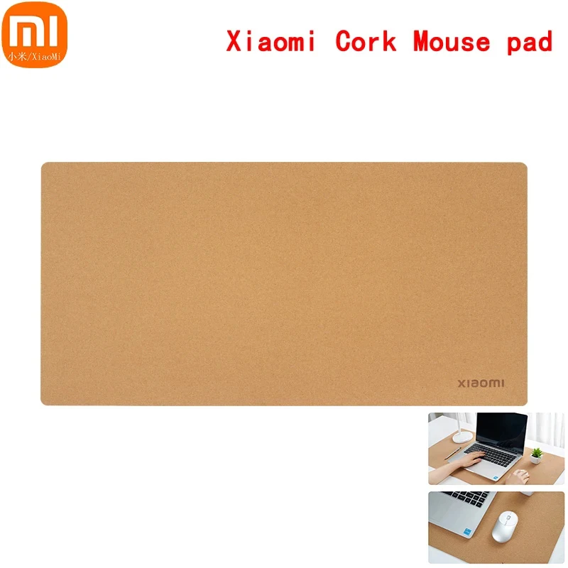 

Коврик для мыши Xiaomi, большой Настольный коврик из натуральной пробки, игровой коврик для мыши Mijia, нескользящий водонепроницаемый Настольный коврик, защитный коврик для клавиатуры для ПК