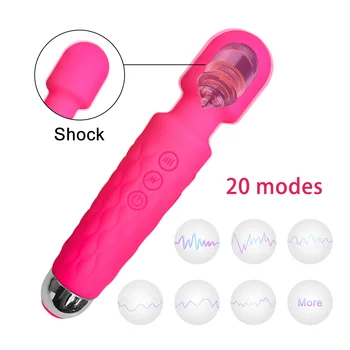 Wireless Vibrator USB Rechargeable Massager Sex Toys for Woman Masturbator Siliconen Erotic AV Magic Wand Clitoris Stimulator 4