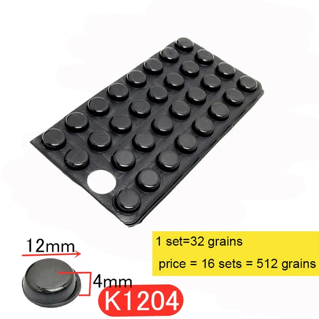 1Set Wall Stickers Self Adhesive Buffer Bumper Toilets Drawer Door Cabinets Anti Collision Rubber Non Slip Silicone Feet Pad K1204 x 512 grains
