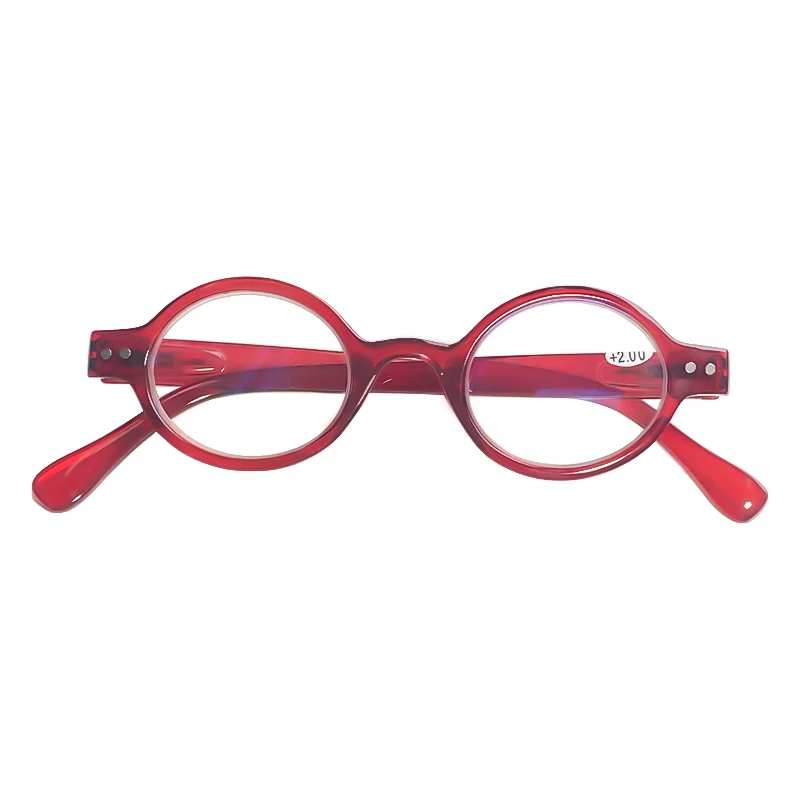 Red Frame Retro Men\'s Reading Glasses Blue Light Blocking Glasses Vintage Round Glasses Women +1.5+2+2.5+3+3.5+4