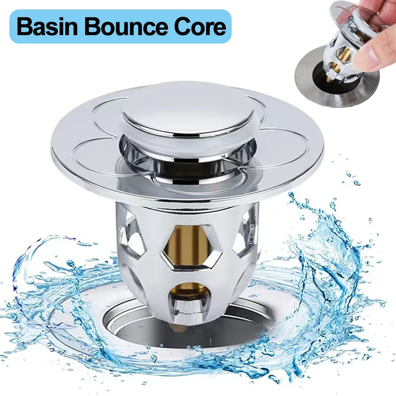 

Kitchen Basin Drain Spring Core Universal Pop-Up Bounce Core Sink Drain Filter Hair Catcher Tools Bathroom Bath Shower Strainer