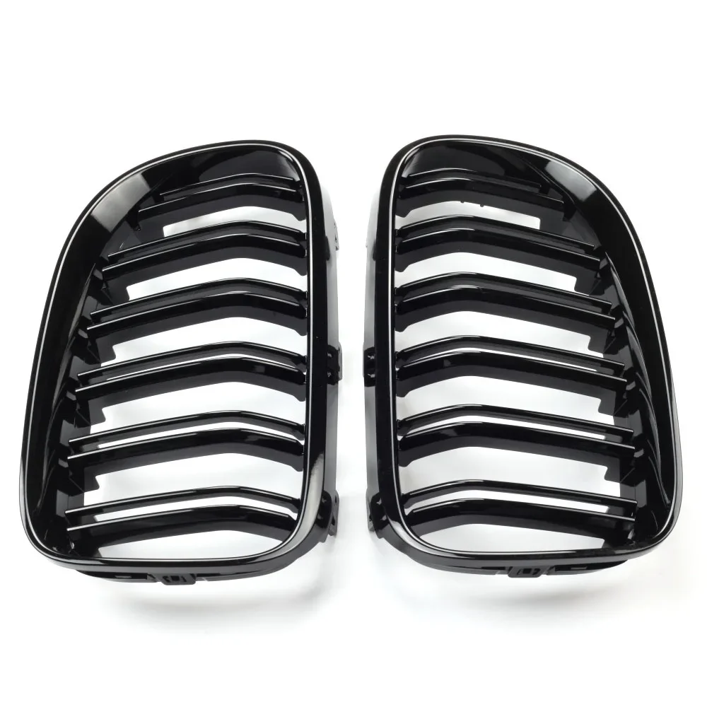 2 Stuks Auto Stijl Gloss Zwart Front Nier Dubbele Slat Grill Grille Voor-Bmw E92 E93 3-Serie 328I 335I Coupe Lci 2010-2013