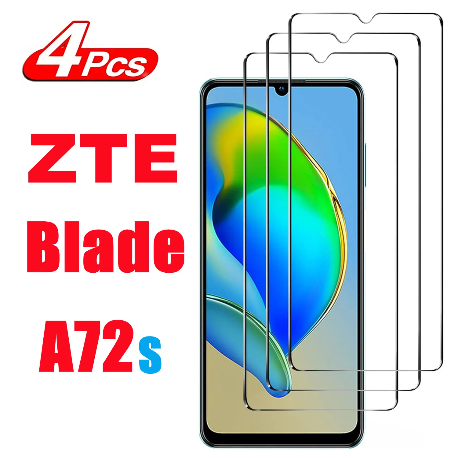 2/4 Pcs For ZTE Blade A72s 9H Tempered Glass For ZTE Blade A72s Screen Protector Glass Film for zte blade a72 4g lcd display touch screen digitizer assembly for zte blade a72s replacement parts