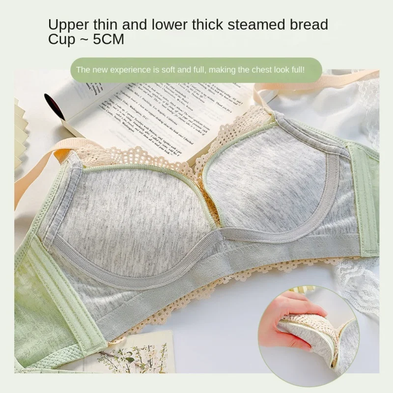 

Women Small ChestThickened Thickened Bra 5cm, Gathered Flat Bras with Extra Thickness and No Steel Ring,Sexy Upper set Underwear