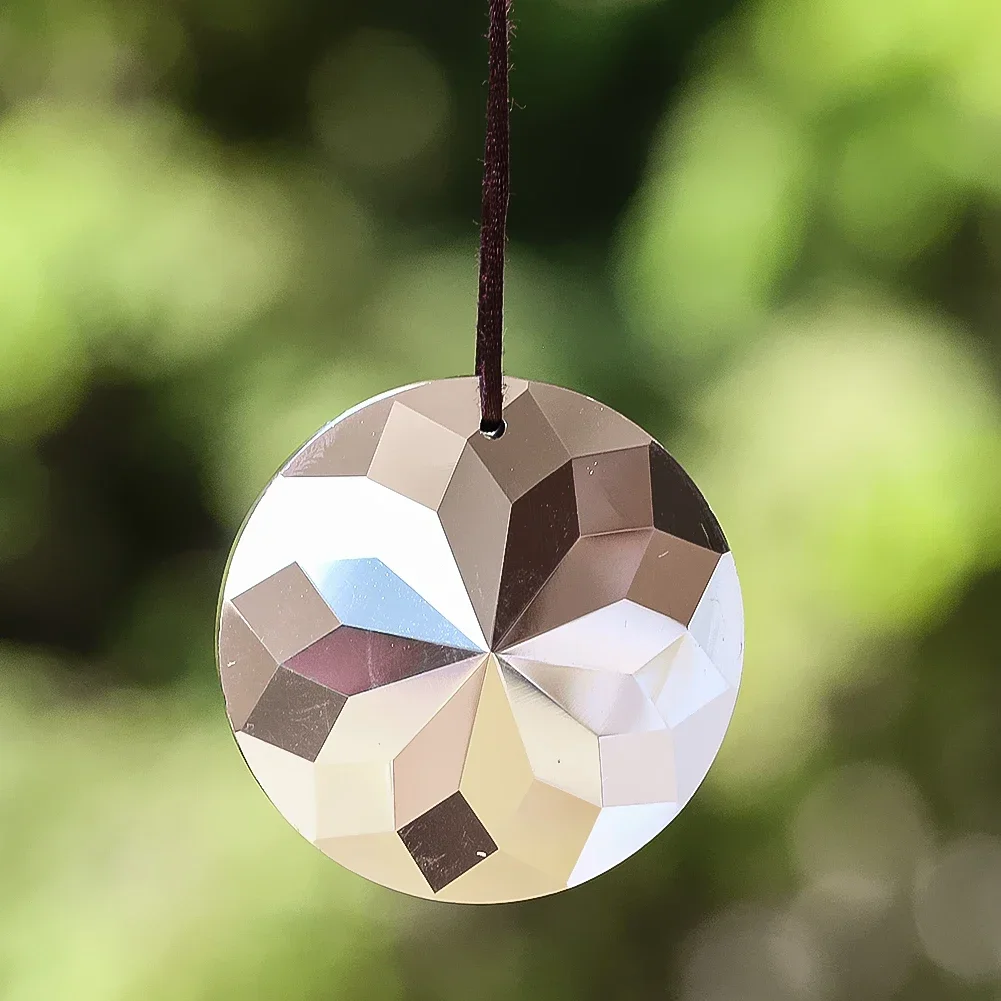 45mm Mandala Rainbow Crystal Suncatcher Glass Prism Faceted for Window Hanging Chandelier Parts Pendant Decoration Accessories
