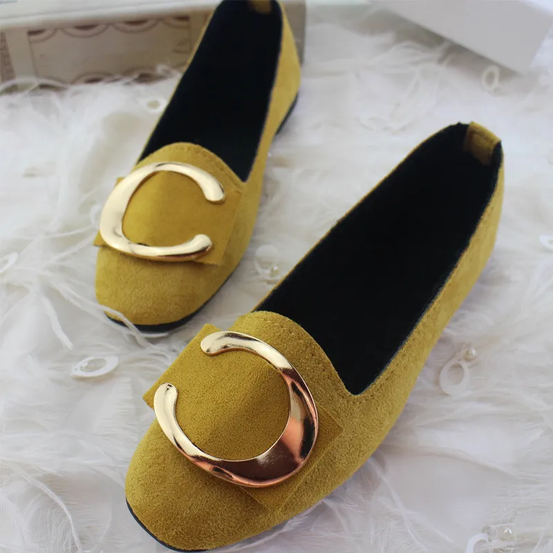 Comemore New Women Ballet Flats Shallow Shoes Woman Loafers Spring Summer Footwear Sweet Casual Ladies Flat Plus Size 42 43