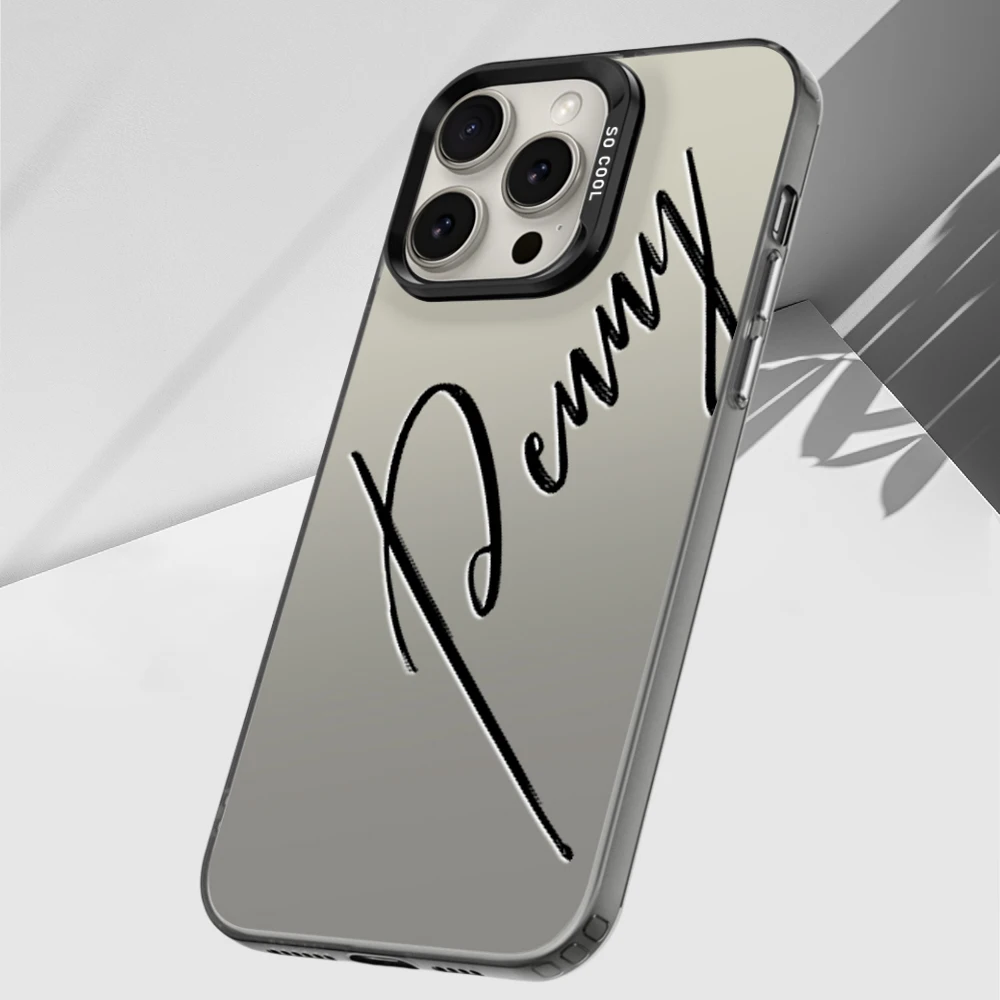 Capa iPhone Personalizada com Nome em Caligrafia — Acabamento Fosco e Impressão UV