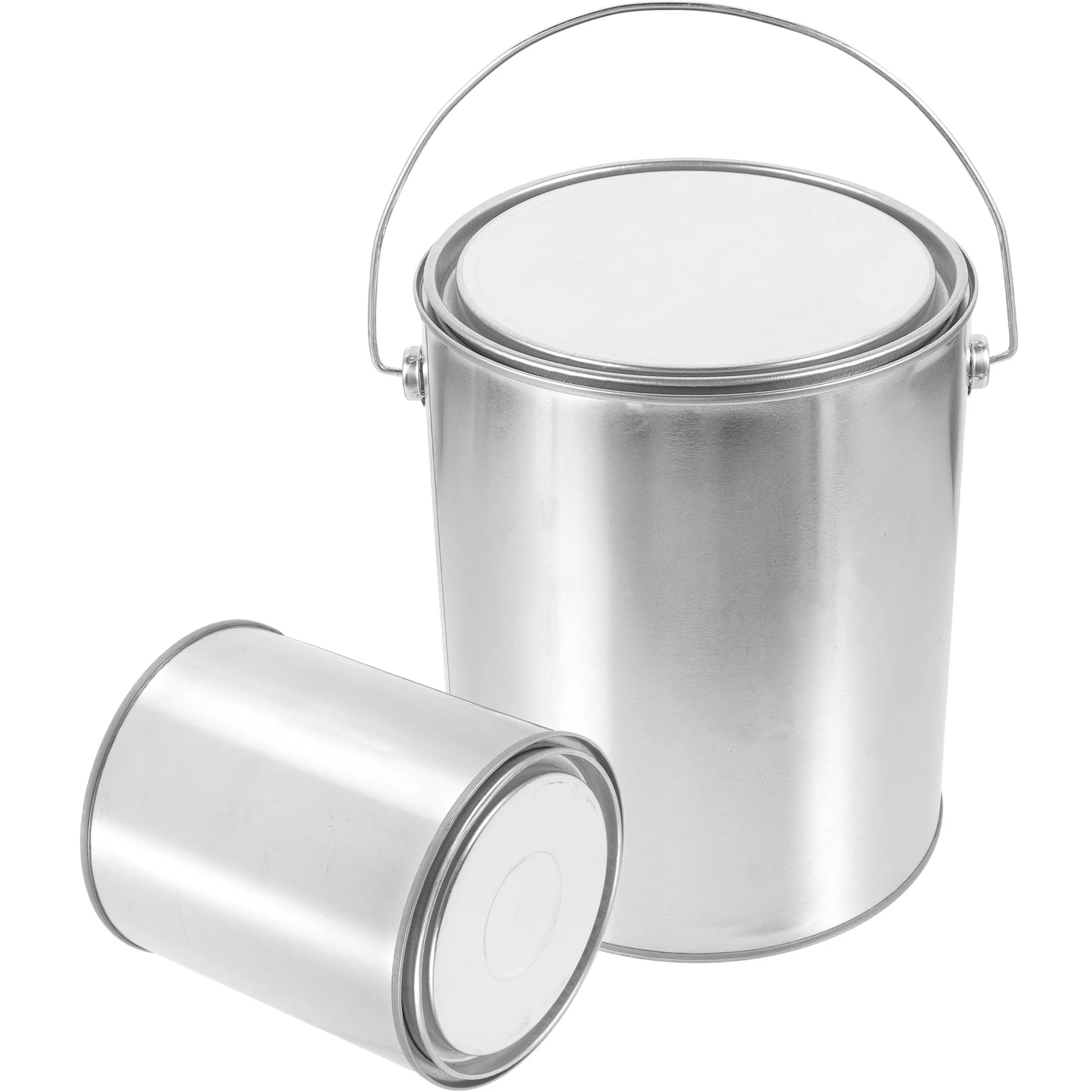 Plastic Paint Can 2 Pcs Tin for Storage Empty with Lids Painting Asphalt Tank Multipurpose Oil Container Sealing