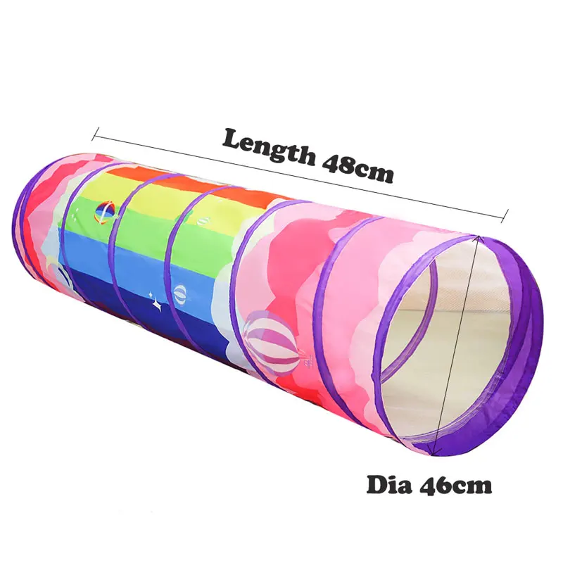 Portable Children's Tent Crawling Tunnel Play House Rainbow Tent Kids Little House Tipi Tent Indoor Toy Tube Baby Crawling Games 6