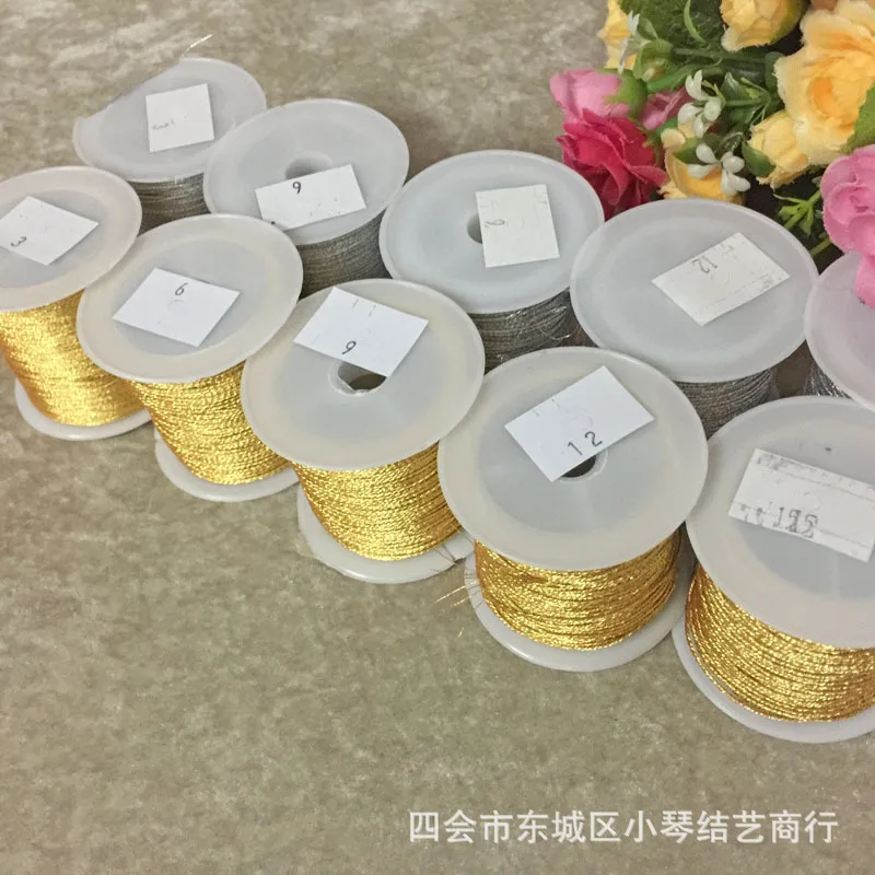 Elegant Gold & Silver Nylon Thread