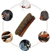 New Horsehair Leather Textile Cleaning Brush for Car Interior Furniture Apparel Bag Shine Polishing Brush Auto Wash Accessories 3