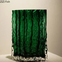 Glacial Wrinkle Hydroponics Glass Vase Flower Pots Desk Decoration Flower Arrangement Simplicity Floral Vases Modern Home Decor 1
