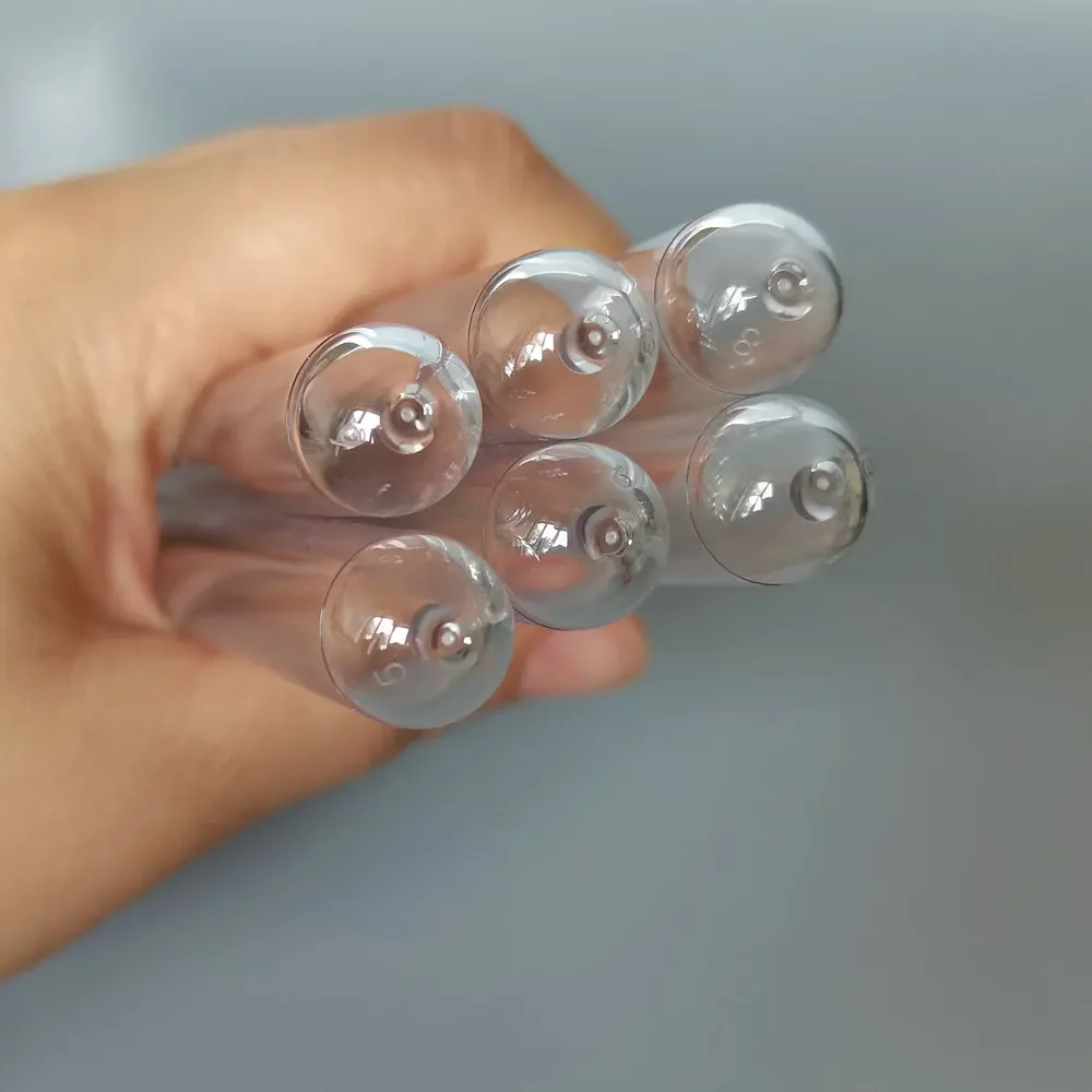 코르크가 있는 단단한 플라스틱 시험관, 학교 실험실 용품 또는 향신료 목욕 소금 용기, 결혼식 선물, 30mL 18x180mm, 6 개/로트