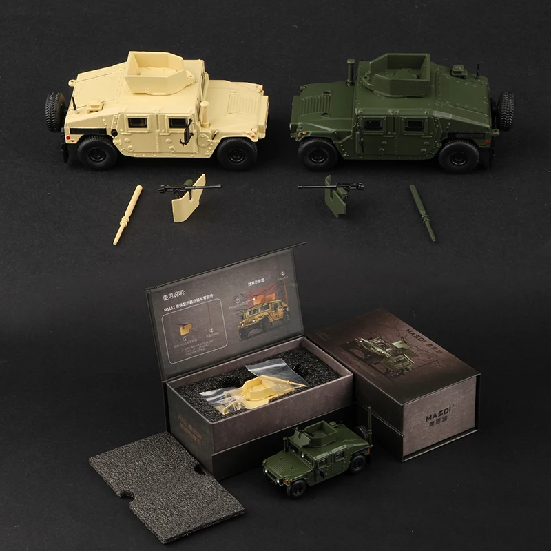Massdi 1:64 Tiger Gaz Armored Vehicle Car Model M1151 Off Road Antitank Alloy Miniature Diecast Vehicles Toy Collection 