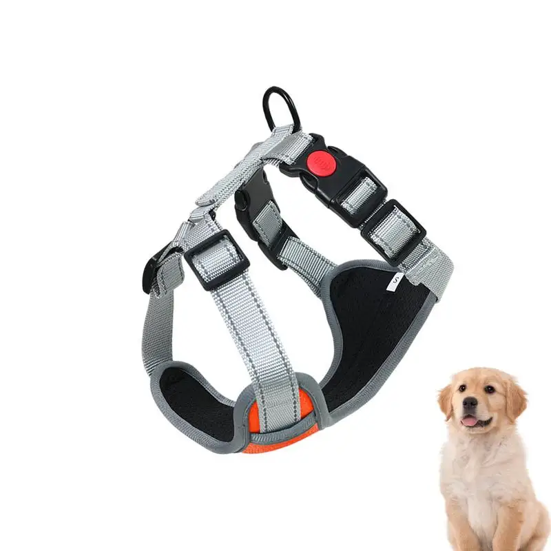 

Puppy Training Harness With 2 Strap Buckles Adjustable Soft Dog Vest Reflective Breathable Soft Sponge Padding Large Cat Harness