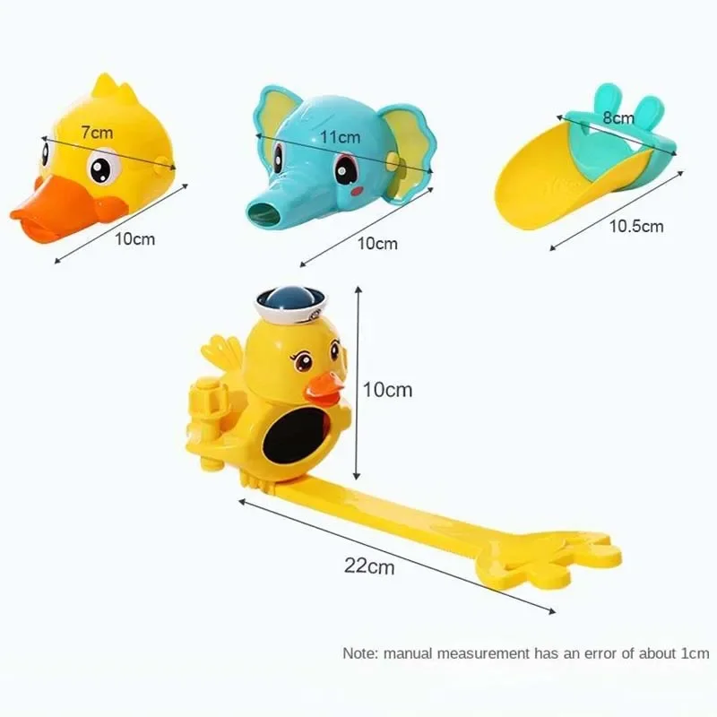 1/2pcs Cartoon Duck Kitchen Convenient Device for Baby Washing Faucet Extender For Kids Hand Washing In Bathroom Sink 6