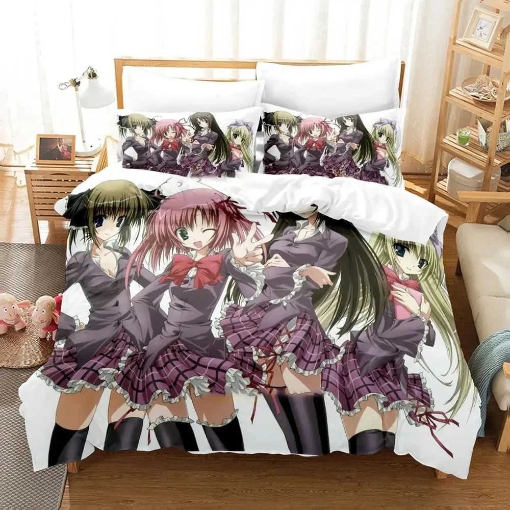 Anime Student Councils Discretion Bedding Set,Duvet Cover Bed Set Quilt Cover Pillowcase,King Queen Twin Size Boys Girls Adults 3