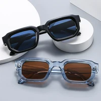 SO & EI mode lunettes de soleil carrées femmes nuances UV400 Vintage bleu thé Punk hommes lunettes de soleil 2
