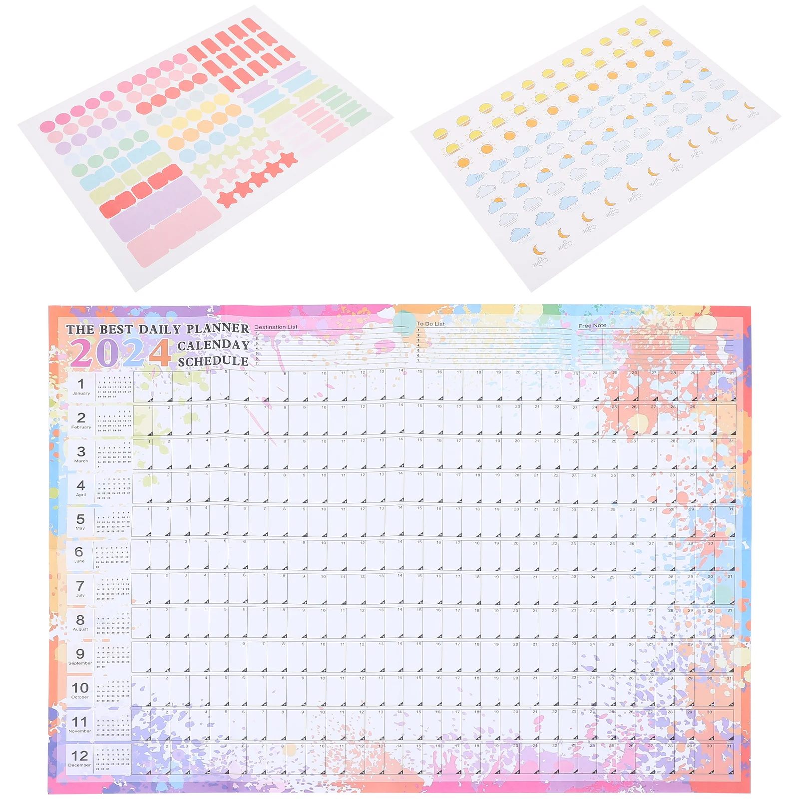 

Calendar Wall Decorative Simple Noting Monthly Hanging Office Paper Household Daily Calendars