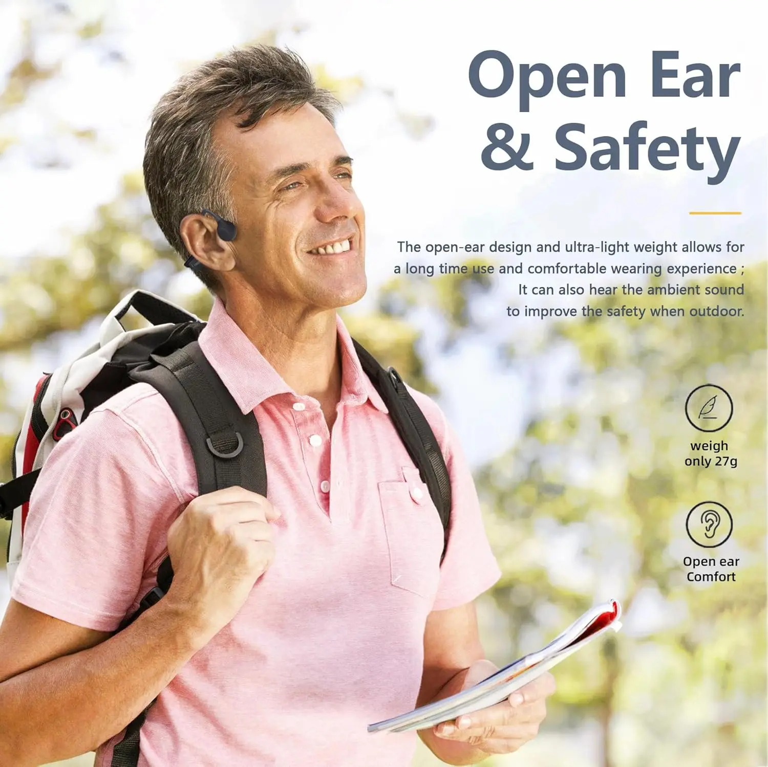 Newest Hearing Aids for Deafness Bone Conduction Hearing Aid for Elderly Children Deafness Earbuds Wireless Bluetooth Headset 4