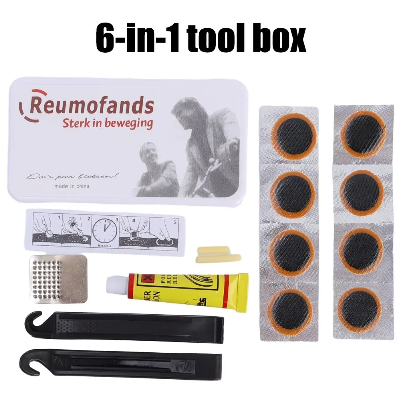 Bicycle Tire Repair Tool Set Flat Tire Patch Rubber Glue Mountain Road Bike Motorcycle Inner Tube Puncture Patch Tire Repair Kit