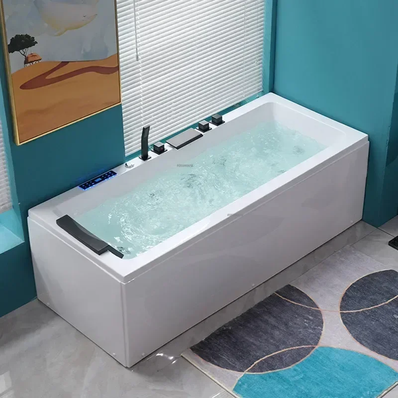Home Acrylic Massage Bathtub Bathroom Supplies Intelligent Thermostatic Bathtub Small Apartment Household Surf Massage Jacuzzi