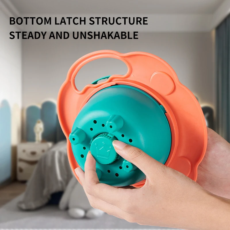 Rotary Feeding Bowl Baby CHILDREN'S Bowl 360 Degree Rotation Gyro Bowl Lion Balance Do Not Pour Anti-scald and Anti-fall Eating