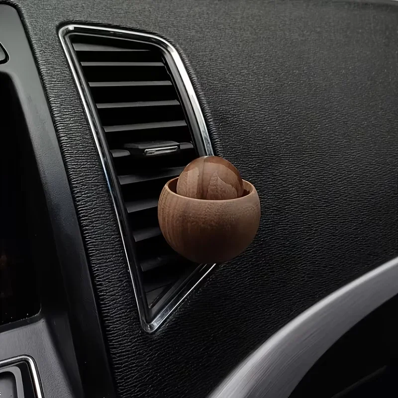 Natural Wood Aromatherapy Diffuser for Home & Car - Mini Cute Fragrance Enhancer for Any Room