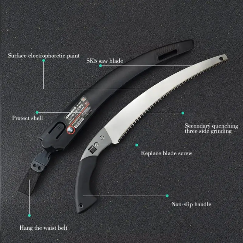 for Sharp Heavy Duty Curved Hand Saw for Tree Pruning Wood Cutting Carpenter Sawing Garden Woodworking Tool
