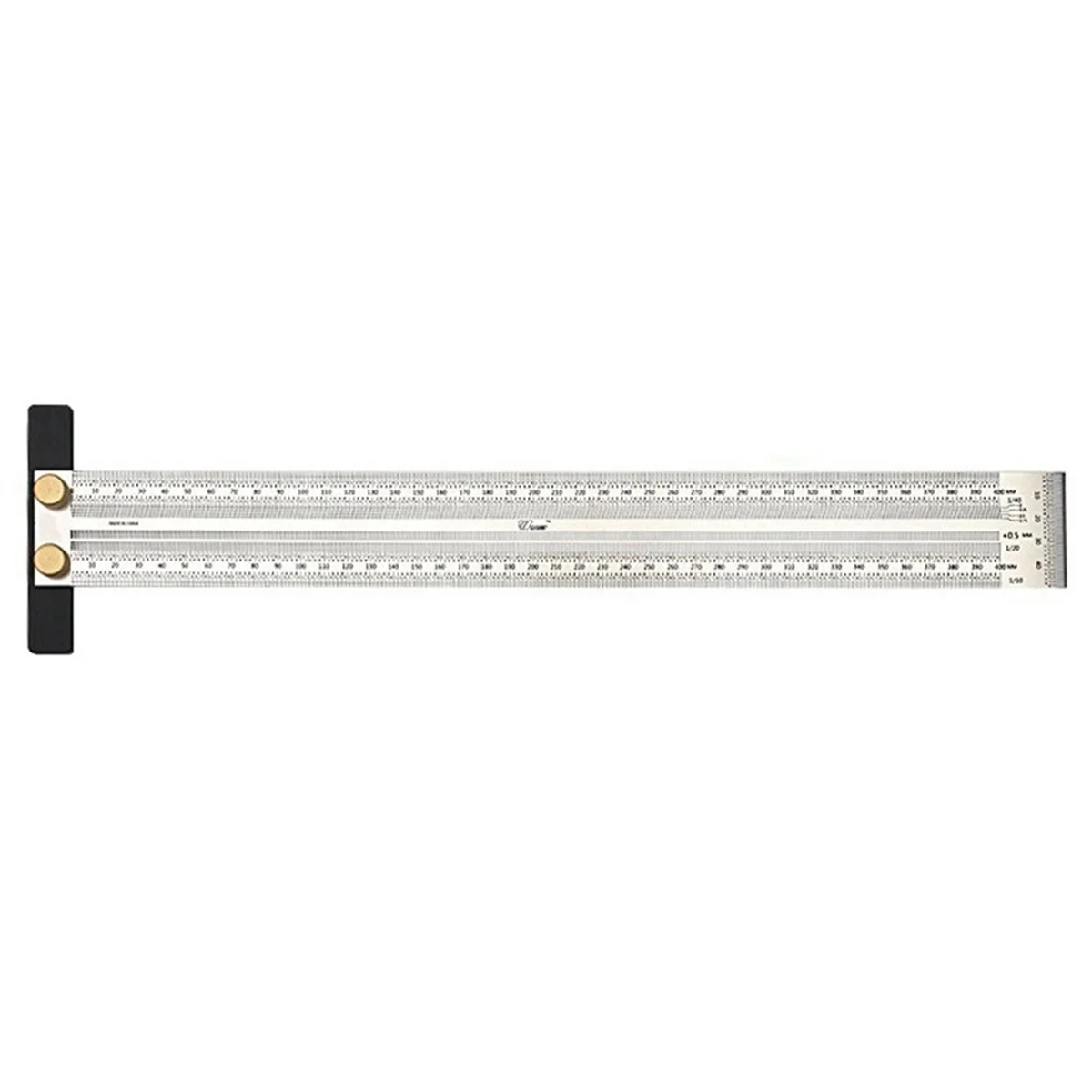 

Высокоточная линейка под прямым углом, Т-образная деревообрабатывающая линейка для маркировки, измерительный инструмент, позиционирующая линейка, 400 мм