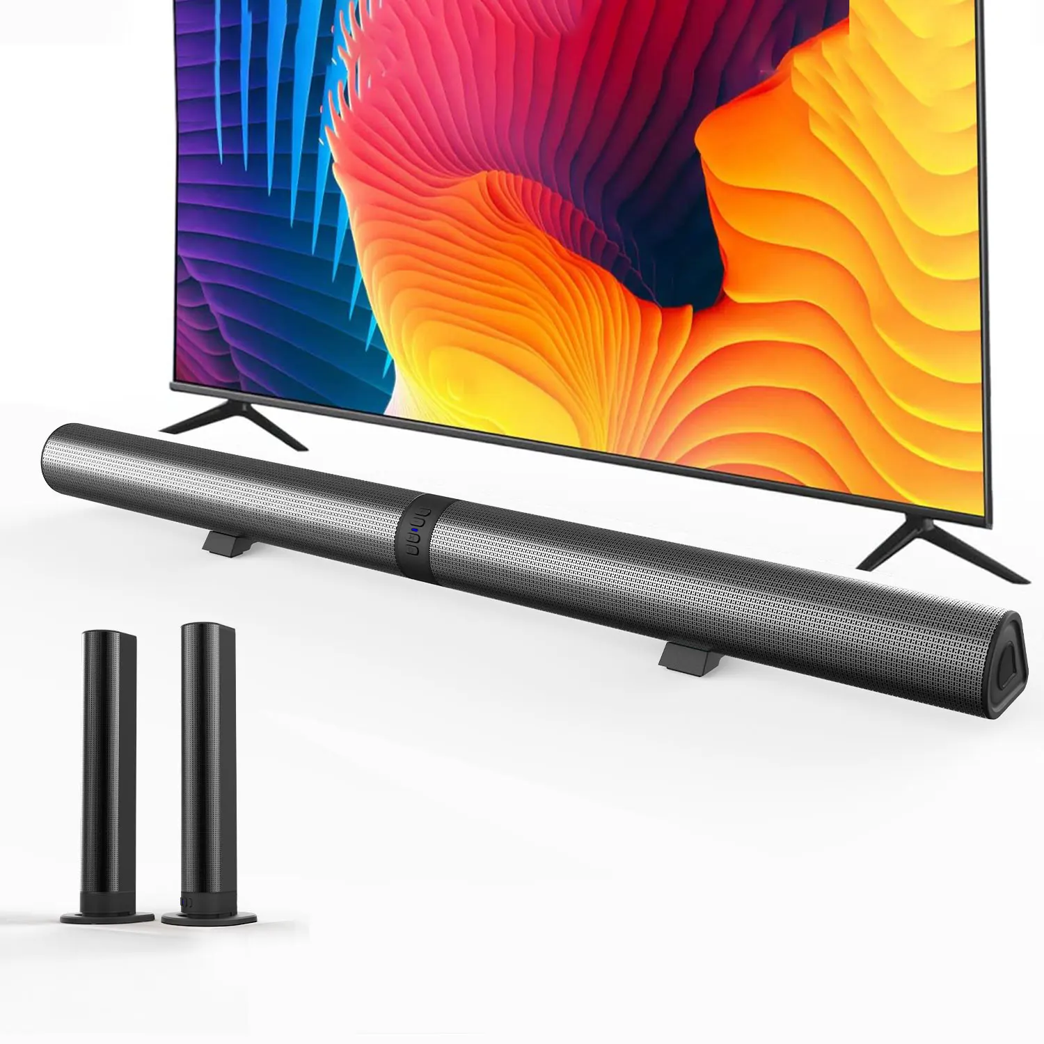 Home Theater 3D Stereo Surround Wireless Speaker Multi-Function Subwoofer Soundbar Support Foldable Split For TV/PC 1