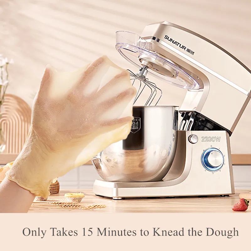 SUNATUR 10LStand Mixer Dough Kneading Planetary Proccessor Beater Machine Electric Kitchen Blender Cake Automatic Home Appliance 5