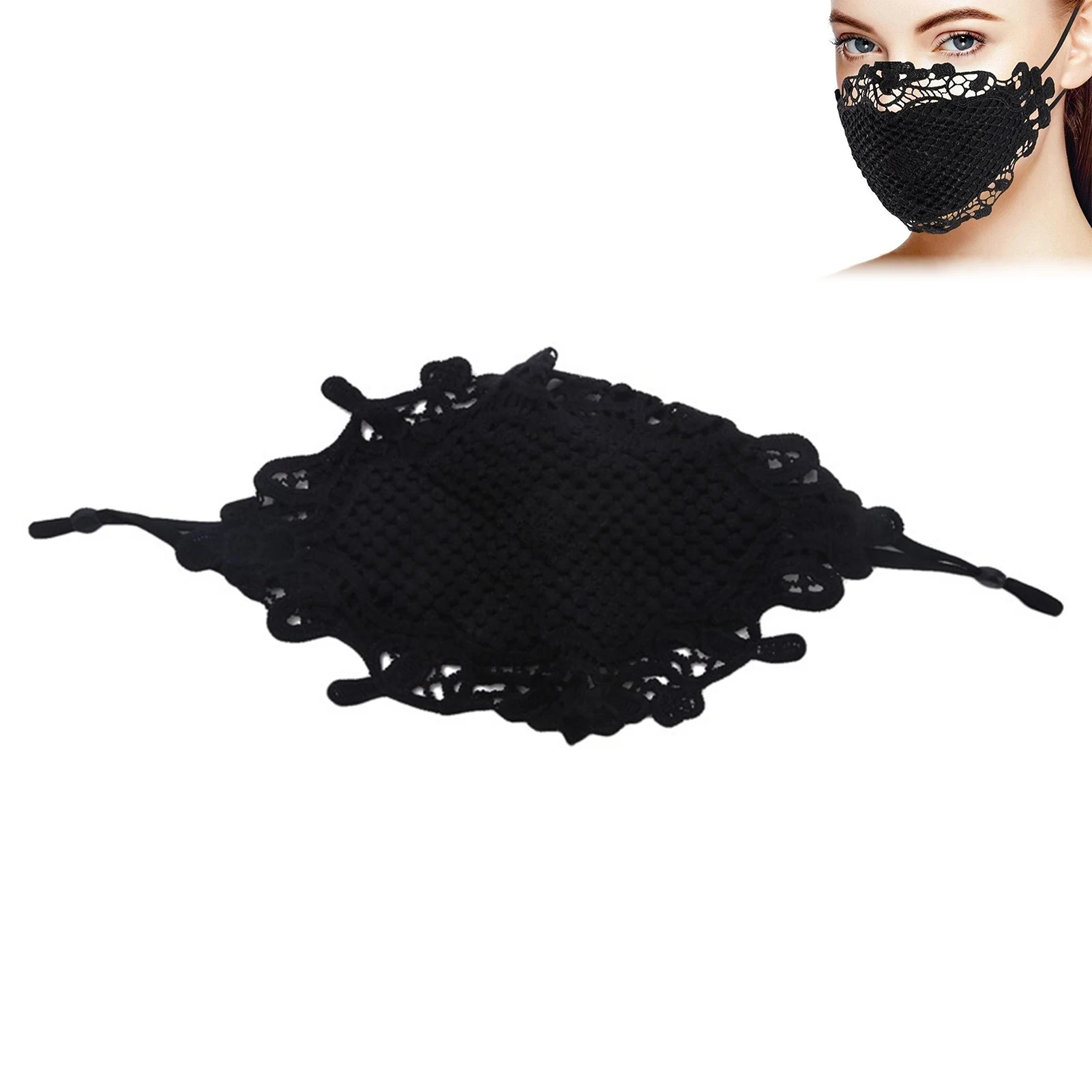Masque Réutilisable en Dentelle Respirant - Lot de 5 Couleurs