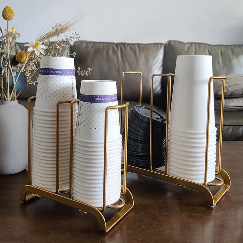 

Скандинавская железная искусство, одноразовый держатель для чашек, Домашний Настольный держатель для хранения кружек для воды, бумажный держатель для стаканов ретривера, чашки для извлечения