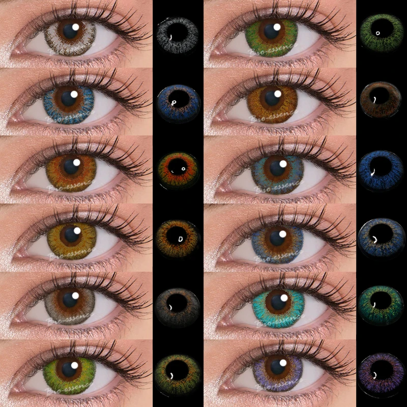 2 Piece Pair Brilliant Natural Cosmetic Colored Eye Contact Lenses