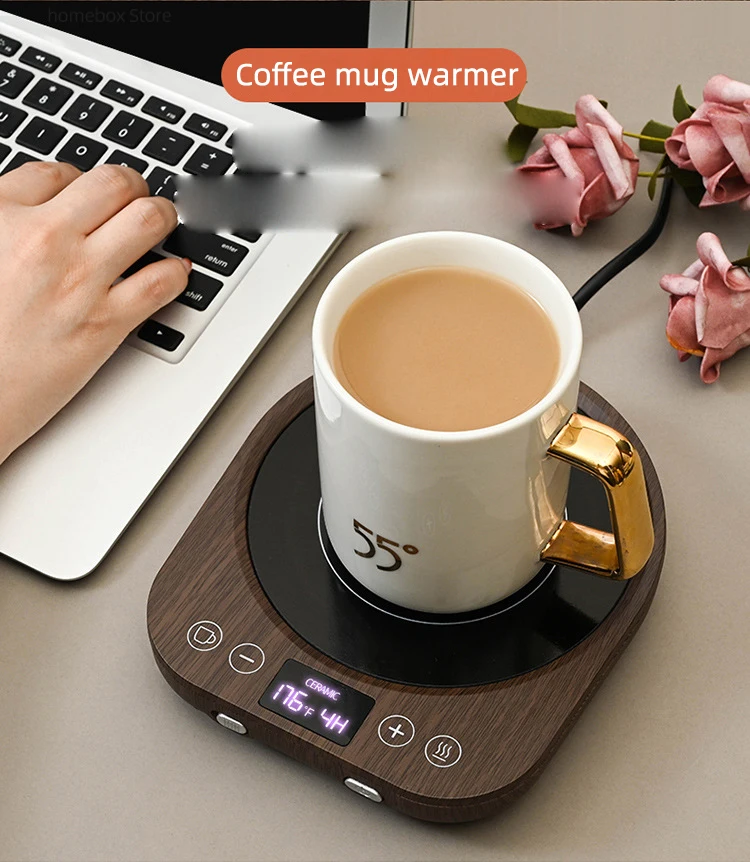 Description Picture 4 of item110V/220V Coffee Mug Warmer Cup Heater Hot Tea Makers Timing Heating Pad Warmer Coaster Electric Hot Plate Coffee Heater 36W