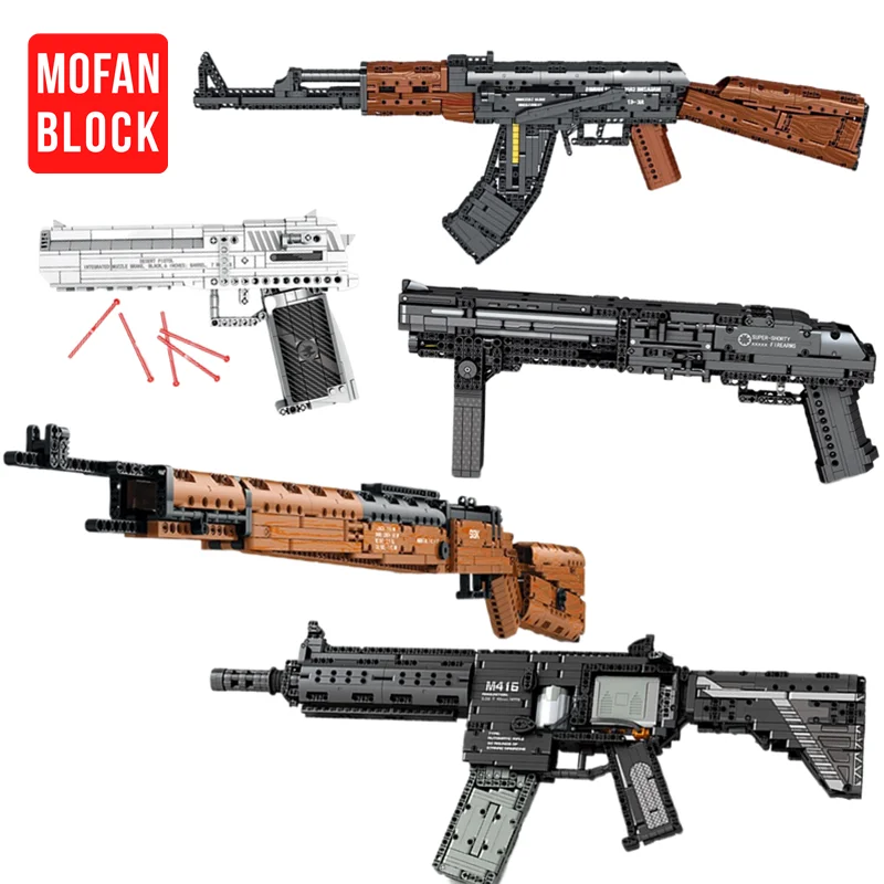 Barrett M82A1 AK47 Desert Eagle MP5 Assembler Pistolet Modèle Blocs de  Construction Briques Ensemble avec Bombe Molle Balle Pistolet Jouets pour  Garçons Cadeau - AliExpress