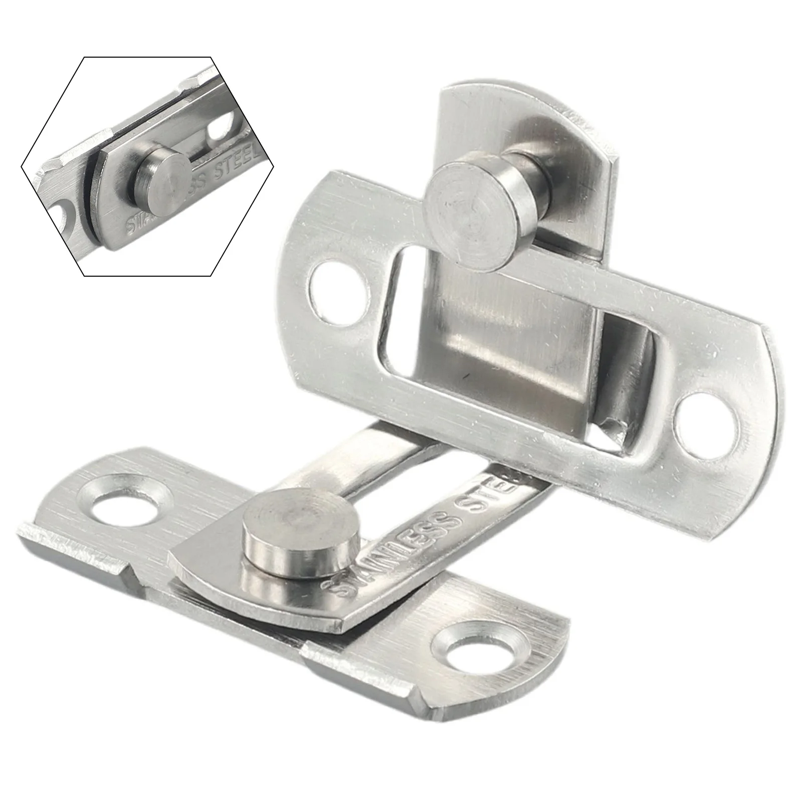 Description Picture 5 of item3Inch Door Bolt 90 Degree Right Angle Lock Stainless Steel Door Latch Buckle Hasp Sliding Barn Door Lock Bolt Hardware
