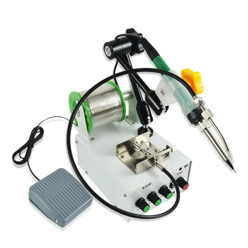 

Foot type automatic soldering machine robot tin welding gun tin welding machine soldering machine 936 constant temperature