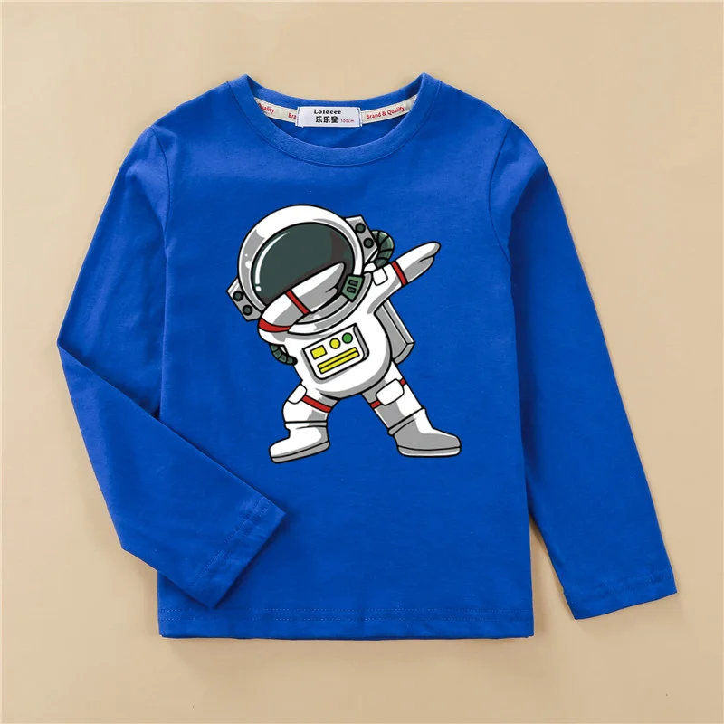 Kids' Astronaut Cartoon Long-Sleeve Shirt 2