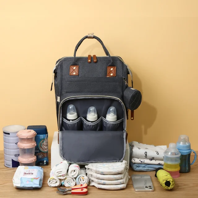 Mommy Baby Diaper Bags Backpack Large Capacity Waterproof Wide Opening Multi pocket Nursing Bag Travel Mummy