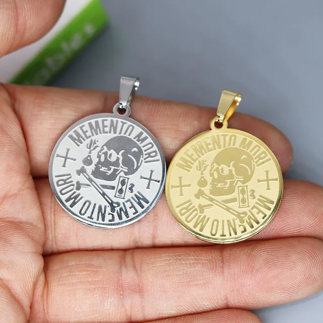 2Pcs/lot Punk Memento Mori Skull Pendant For Necklace Bracelets