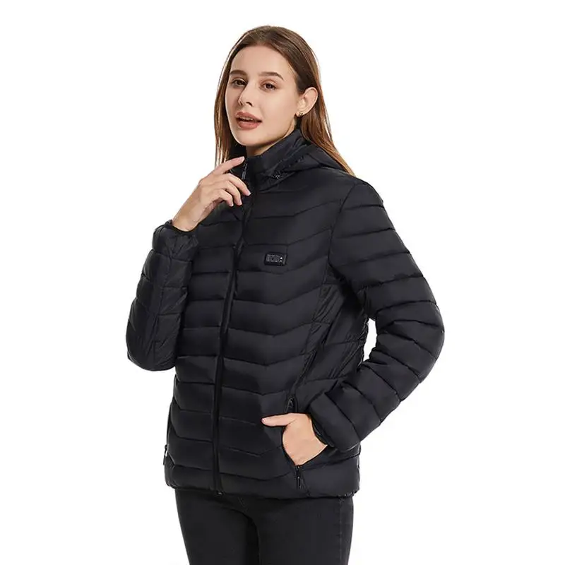 Heated Coat Windproof Smart Controller Fast Electric Heating Hooded Warm Jackets for Winter