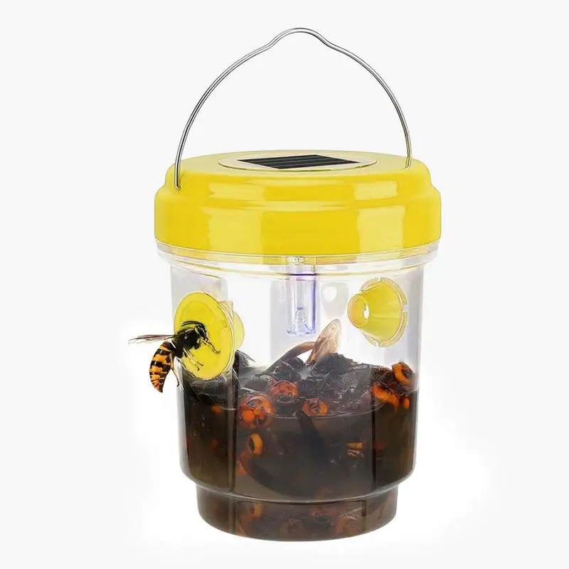Solar Wasp Trap Outdoor Hanging Wasp Cather Hanging With Light For Yellow Jackets Hornets Bee Traps insect traps insect catcher wasp trap