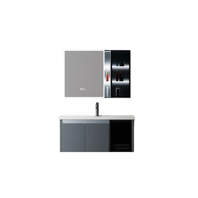 

Modern Light Luxury Integrated Ceramic Basin Bathroom Cabinet Combination
