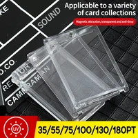 35PT-180PT Magnetic TCG Card Frames Display Holders Acrylic Clear Card Sleeves Frame Photo Display Stand Game Card Holder 2