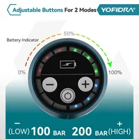 Pistolet de lavage haute pression sans balais YOFIDRA 200 bars, lave-auto électrique, pistolet d'arrosage de jardin, outils de nettoyage pour batteries Makita 6