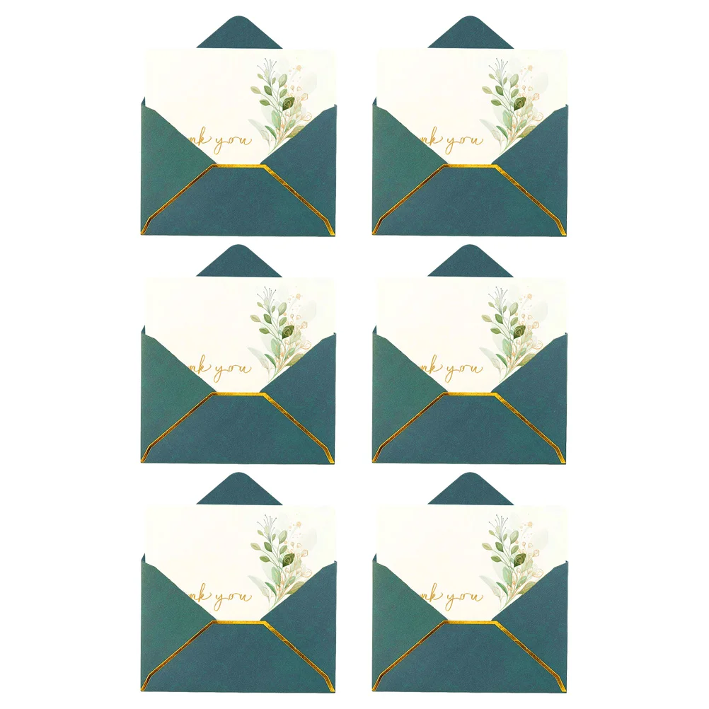 

6 Pcs Birthday Card Lovely Thank Cards Accessory Thanks Gift Wedding You Supply Packing Gifts